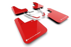 Subaru XV Crosstrek Mud Flaps - Rally Armor - UR Red Flap/White Logo - Red - `24-`25 Subaru XV Crosstrek Mud Flaps - Rally Armor - UR Red Flap/White Logo - Red - `24-`25